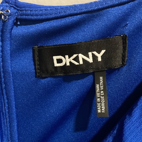 DKNY Royal Blue Sleeveless Ruffle Dress - Picture 4 of 4